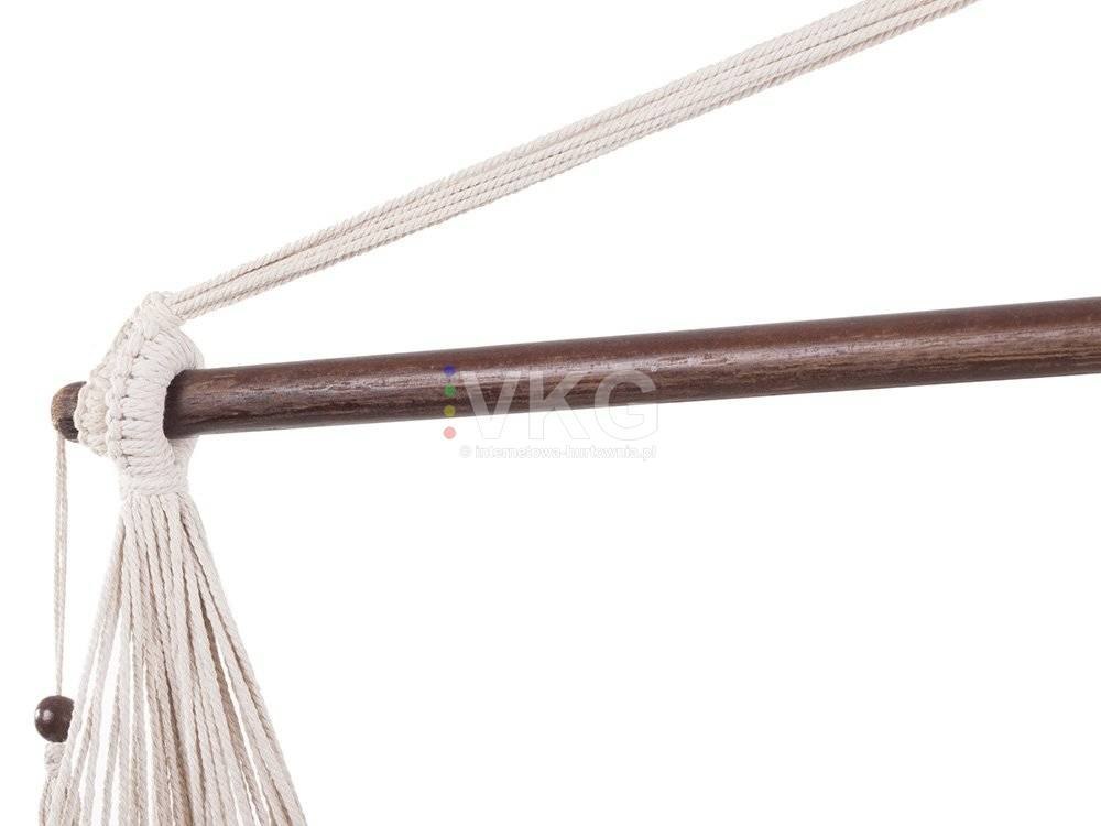 BIAŁY ECRU BOHO HAMAK BRAZYLIJSKI FOTEL NATURALNY